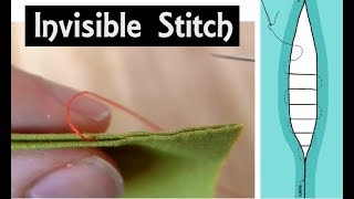 How to Sew The Invisible Seam Stitch  Hand Sewing Tutorial for Beginners  LadderSlip Stitch [upl. by Aikemehs]