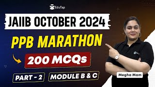 JAIIB October 2024 PPB Marathon Class EduTap  JAIIB PPB Revision MCQ  PPB Syllabus Preparation [upl. by Darnok723]