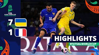 Ukraine v France  FIFA Futsal World Cup 2024  Playoff for third place  Highlights [upl. by Rorrys]