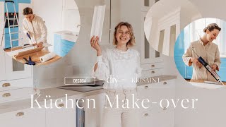 Küche Makeover  CROWN MOLDINGS  STUCK  DIY [upl. by Barnie444]