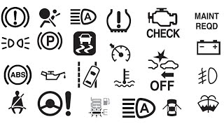 Car Warning and Indicator Symbols [upl. by Aipotu]