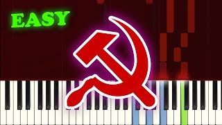 Communist Anthem ☭ L’internationale Easy Piano Tutorial ☭ 🎹 [upl. by Karrie534]