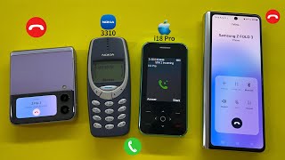 Samsung Galaxy Z Fold 3 amp Z Flip 3 Calling on Nokia 3310 Vs i18pro Made in China  Incoming Call [upl. by Wrdna]