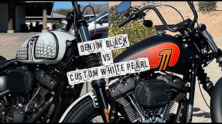 AWESOME Custom Paint Jobs On 2022 Street Bob 114 Denim Black Or White Pearl Which is your favorite [upl. by Salas]