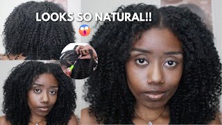 15 MOST EASY natural curly crochet braid hair with leave out [upl. by Gibrian]