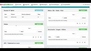 Logiciel Gestion Cabinet Médial Dossier Patient  3 [upl. by Nonnek]
