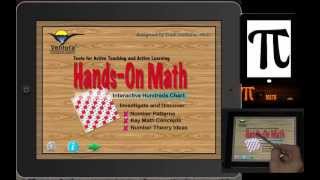 HandsOnMath PiPad Mathematics Education Hundreds Chart App [upl. by Annaeel]