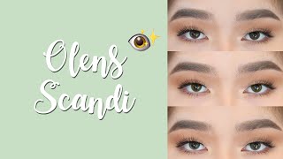 Olens Scandi 3 Colours on Dark Brown eyes ลองใส่ Contact Olens x Black Pink รุ่น Scandi  Fernie [upl. by Surbeck261]