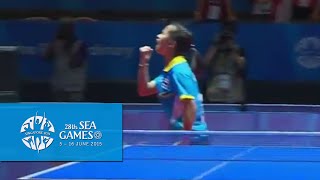 Table Tennis Womens Team Final Thailand vs Singapore Match 3  28th SEA Games Singapore 2015 [upl. by Britte]