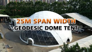 Liri Tent 25m Span Width Geodesic Dome Tent Half Dome Tent for Event Party Installation [upl. by Hedda528]