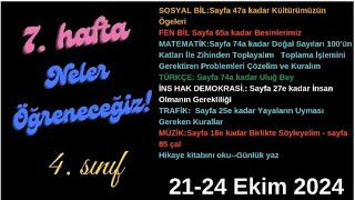 4 sınıf 7 hafta TürkçeUluğ Bey Matematik 100 ün katlarıyla zihinden toplama Sos fen traf ins [upl. by Norse317]