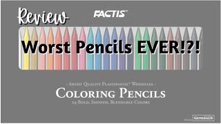 Review amp Demo Generals Woodless Pencils PlastiPastel  Overpriced Crayon adultcoloring [upl. by Zorina]