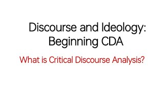 What is Critical Discourse Analysis  Discourse and Ideology  Beginning with CDA UrduHindi [upl. by Eenel]