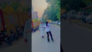 Tau ka to ￼kar Diya Elaaj😂 bal bal bach gaya😱 skating public reaction😱🛼 [upl. by Lleoj]