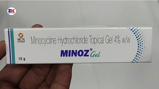 Minoz gel  Minocyline Hydrochloride gel  Minoz Gel Uses Benefits Dosage Review in Hindi [upl. by Blatman]