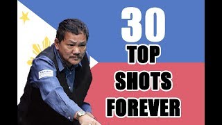 30 TOP SHOTS FOREVER With Magician Efren Bata Reyes [upl. by Sydelle112]