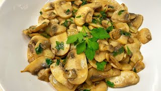 FUNGHI CHAMPIGNON TRIFOLATI CON AGLIO OLIO E PREZZEMOLO PUOI FARE ANCHE PORCINI CHIODINI O MISTI [upl. by Imeka609]