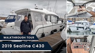 £500K  Sealine C430  A very special boat packed with features and feels NEW Volvo Penta IPS [upl. by Rentsch722]