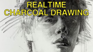 Realtime Charcoal Drawing 166 [upl. by Skvorak]