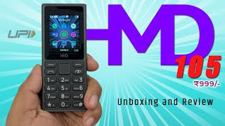 HMD 105 Keypad Phone Unboxing and Review with UPI Multimedia under ₹999 [upl. by Ryter286]