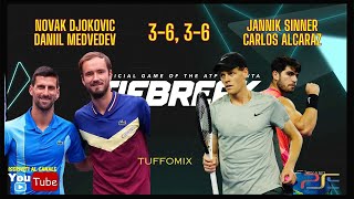 DJOKOVICMEDVEDEV vs SINNERALCARAZ 36 36🔥Tiebreak 🔥 PS5 ITA gameplay 😜 [upl. by Sugar]