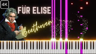 BEETHOVEN Für Elise  Piano Score in 4K beethoven piano pianoscore forelise fürelise perelisa [upl. by Ayhtak]