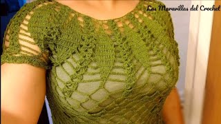 LasMaravillasdelCrochet BLUSA A CROCHETganchillo Paso a Paso 1 [upl. by Camden]