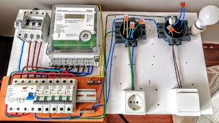 Üç fazlı Elektrik Tesisatı nasıl Döşenir Üç Fazlı Trifaze Sayaç ve Sigorta Kutusu Bağlantısı [upl. by Lanza]