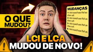 🚨 ATENÇÃO NOVAS REGRAS PARA LCIs E LCAs Confira o que mudou e as melhores para investir agora [upl. by Wylen]