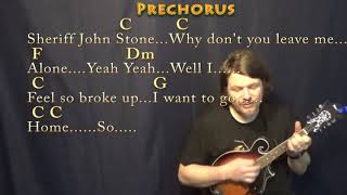 Sloop John B Traditional Mandolin Cover Lesson in C Major with ChordsLyrics [upl. by Aehsa]