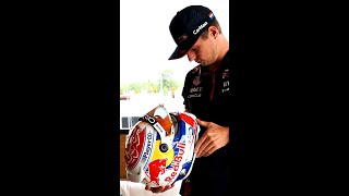 Max Verstappen reveals his new retro helmet [upl. by Laeahcim]