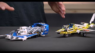 Display Team Jet and Hydroplane Racer  LEGO Technic  Designer Video [upl. by Jankey]