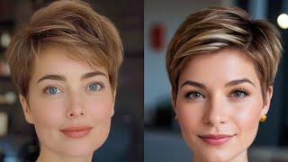 Grey Fine Pixie Haircut Style For Women over 40  curly pixie cut 2024  Best Short Haircut [upl. by Azelea542]