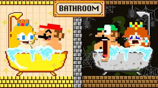 Mario and Luigi Challenge Poor vs Rich Bathroom  Super Mario Bros Animation [upl. by Endora733]