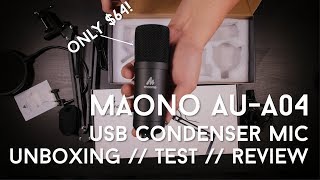 Maono AUA04 USB Mic Unboxing  Test  Review [upl. by Aihsercal507]