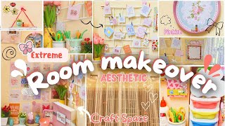 Aesthetic Room Makeover  pintrest Room makeover വീട്ടിൽ materials കൊണ്ടൊരു അടിപ്പോളിroommakeover🌷 [upl. by Elleinnod143]