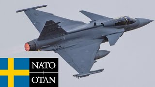 Sweden NATO Advanced fighters Saab JAS 39 Gripen and Eurofighter Typhoon FGR4 on exercises [upl. by Wun]