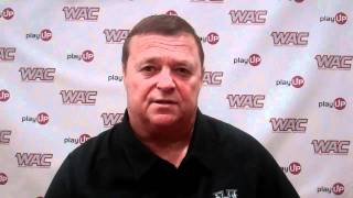 Head Coach Greg McMackins Interview following the 2011 WAC Media Preview Day [upl. by Nugent]