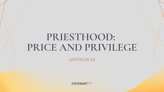 Leviticus 21  Priesthood Price amp Privilege by Ps Benjamin Sun 1045am 25 August 2024 [upl. by Disraeli]