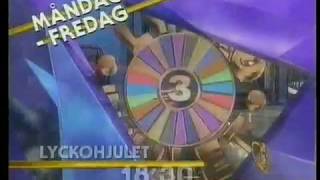 Lyckohjulet Reklam 1992  Måndag Till Fredag På TV3 [upl. by Cohlette]