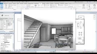 Revit Interior Walkthrough [upl. by Esmerolda]