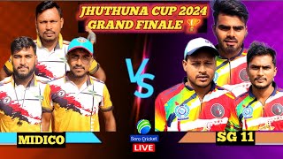 GRAND FINALE JHUTHUNA CUP BHADRAK 🏆 2024 SG11 VS MIDICO 11 [upl. by Yltsew]