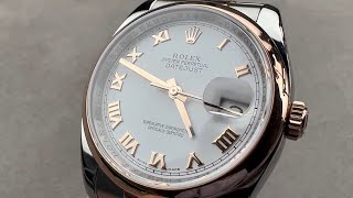 Rolex Datejust Steel Rose Gold 116201 Rolex Watch Review [upl. by Ahsinnek826]