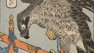 Japanese Woodblock Printmaking  An Ukiyoe Falcon [upl. by Orodoet]