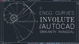 Drawing Involute of a Circle in AutoCAD  Engineering Graphics [upl. by Anitniuq]