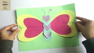 Papillon papier simple pour enfant  Idées diy travaux manuel [upl. by Nynahs]