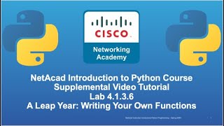 Cisco NetAcad Introduction to Python Course  Supplemental Lab Tutorial amp Solution Set Lab 4136 [upl. by Arney100]