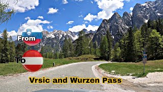 Driving from Slovenia to Austria starting from Vrsic Pass to Wurzen Pass mountain road [upl. by Enedan]