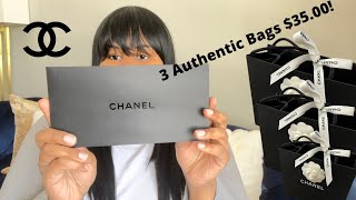 Three Chanel Bags For 35  Upcycle  Unboxing  Baddie on a budget  Papier Matifiant De Chanel [upl. by Hpotsirhc]