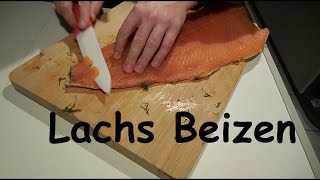 Lachs Beizen salzen Gravad Lachs selbst machen super einfach [upl. by Eseret441]